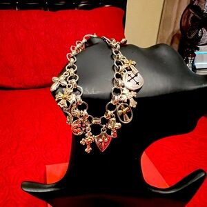 Beautiful Brighton Charm Bracelet with Various Cross Patterns